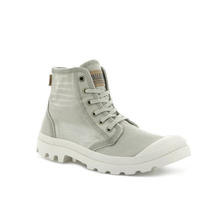 Palladium Palladenim Men's Boots Light Green | UK Q478-LRF